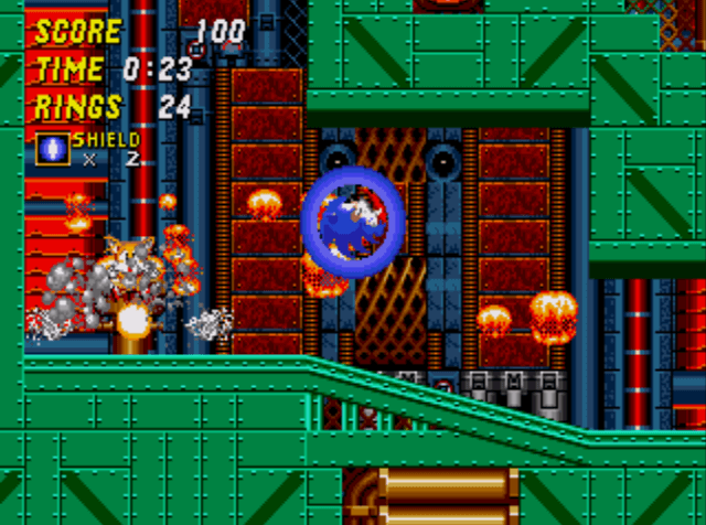 SONIC 2 com o TAILS EXPLODINDO