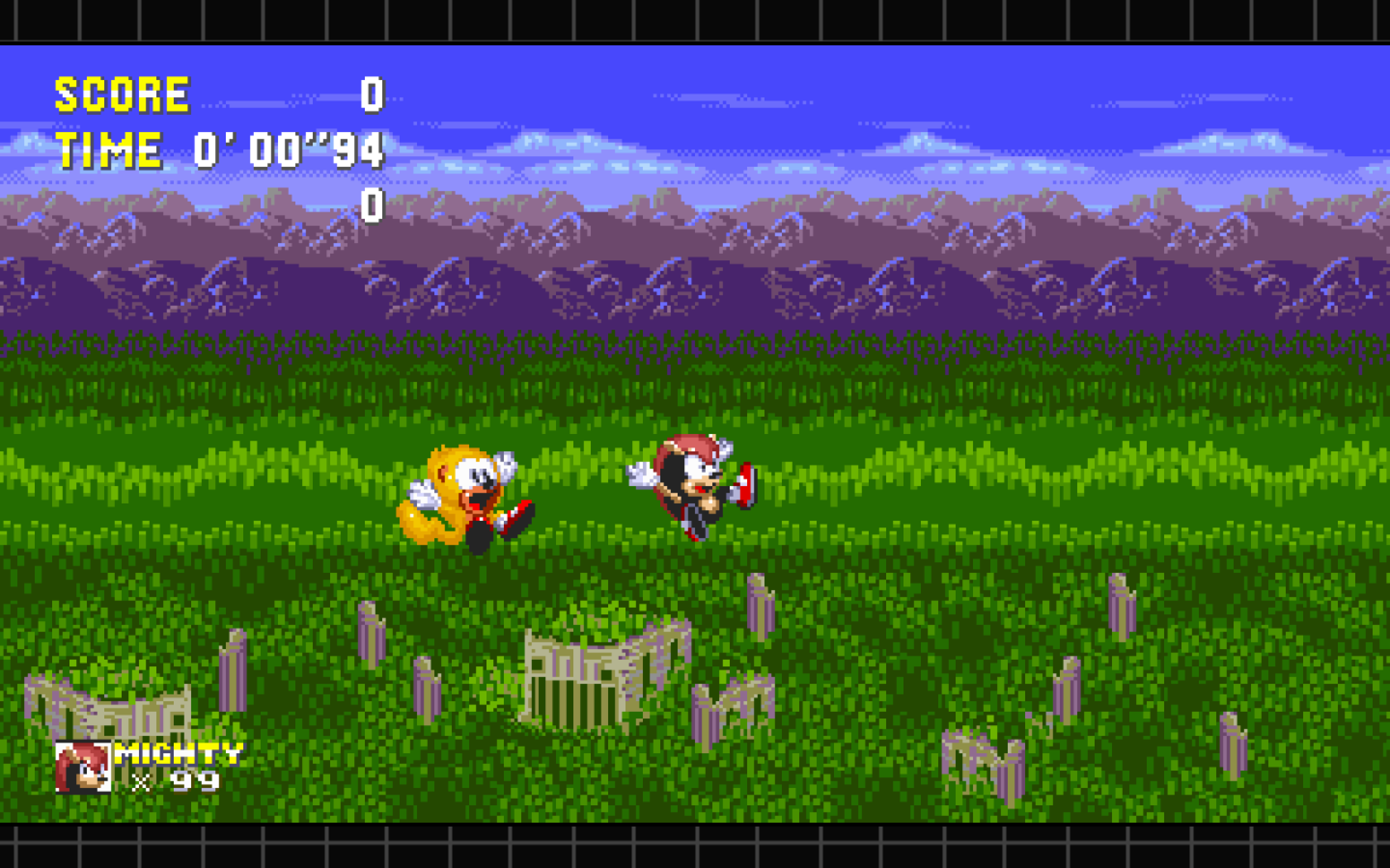 Mighty y Ray en, Sonic 3 A.I.R Mod