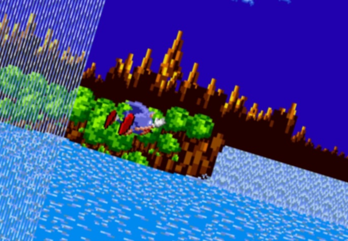 Download Green Hill Zone With A Loop Obstacle Wallpaper