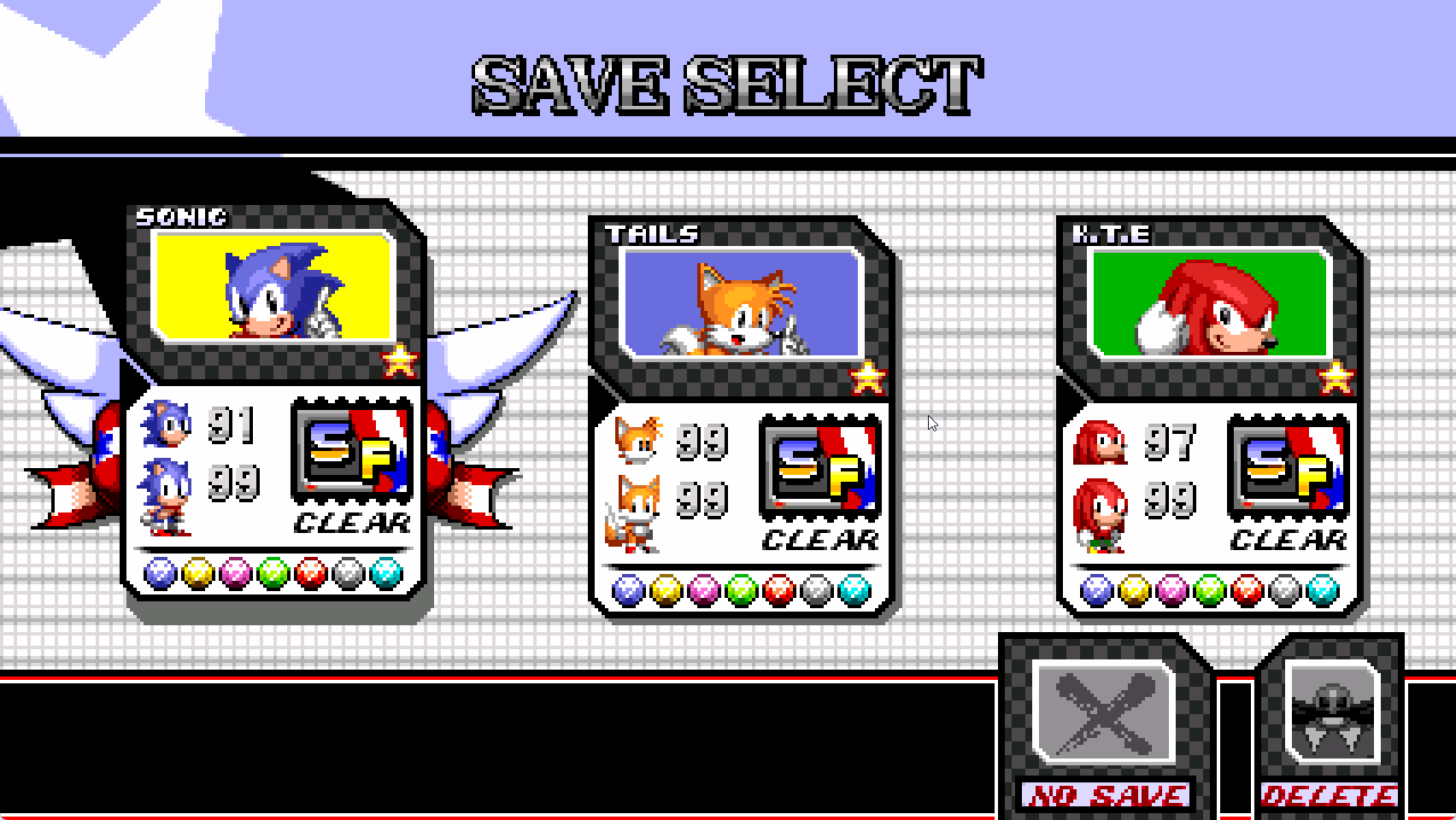 DeltaConduit's Tails and Knuckles [Sonic the Hedgehog Forever] [Mods]